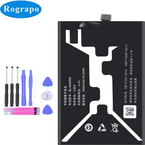 100% New 5000mAh Quality Replacement Cell Mobile Phone Battery For Highscreen Power Five MAX BL-N5000D Batteries