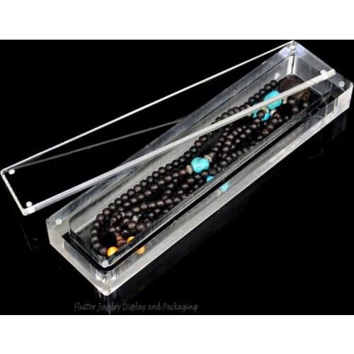 High Quality Acrylic Necklace Packaging Boxes Jewelry Showing Boxes Ankle Storage Box Necklace Display Holder Rack