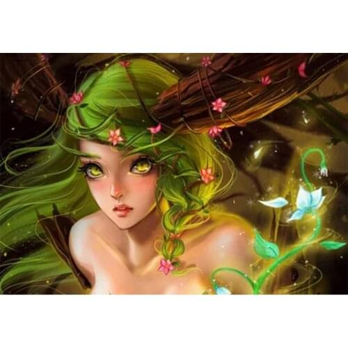 Full Square/Round Drill 5D DIY Diamond Painting Cartoon "pretty Elves,flower" Embroidery Mosaic Cross Stitch 5D Home Decor gift