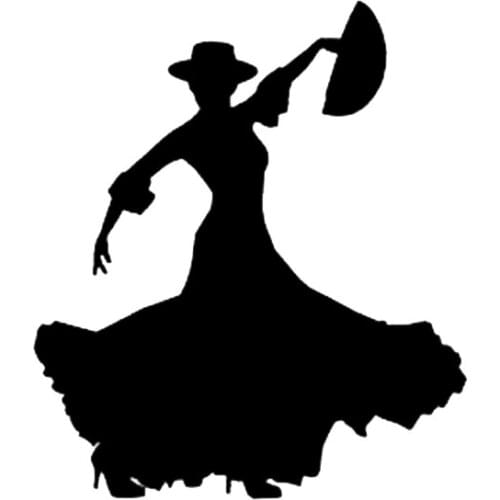 Car Stickers Funny Fashion Dancer People Car Decoration Accessories Decals Suitable for Various Models Black/white, 14cm*12cm