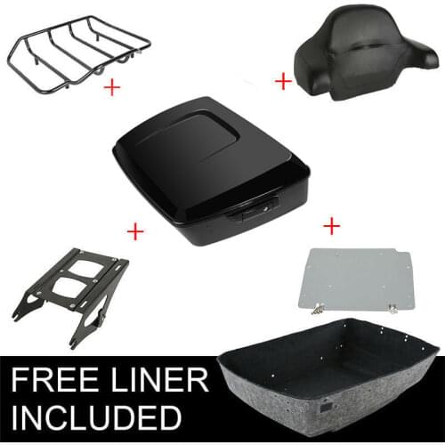 Motorcycle Painted King Pack Trunk Luggage Rack Latech For Harley Tour Pak Touring Road King Street Glide Road Glide 2014-2019