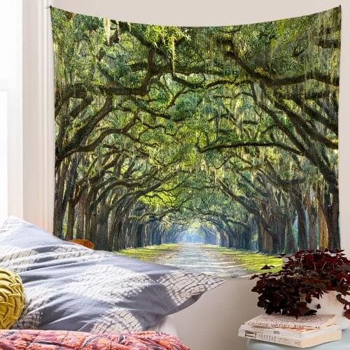 Boulevard Tree Tapestry Wall Hanging Gothic Home Decor Trippy Tapiz Aesthetic Psychedelic Carpet Boho House Decor Dorm Headboard