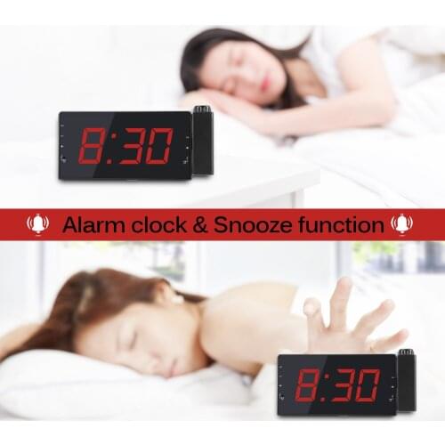 FM Radio watch nixie Digital Clock Alarm Clock with time Projection Temperature Electronic Table Watch Bedside Desk Projector