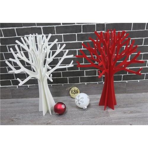 DIY wooden tree decoration ornaments Christmas window layout decoration counter Christmas day decoration supplies single