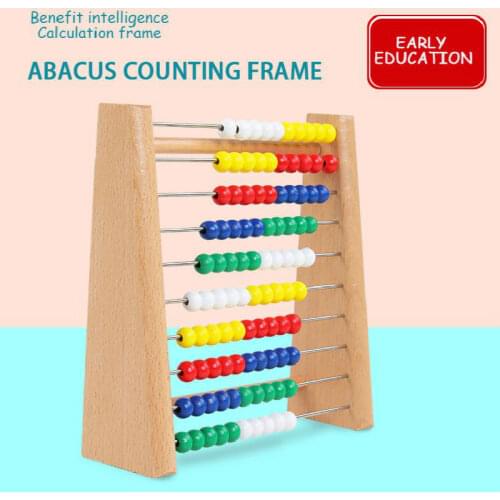 Wooden Abacus Baby Math Toys Wooden Mathematics Calculation Frame Early Learning Montessori Educational Toys For Children Gift