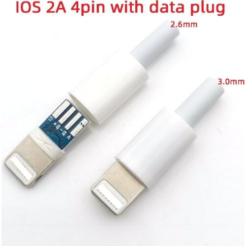 2A 4pin Lightning Dock USB Plug 8p with chip board Male connector DIY welding Data cable interface For iphone IOS 5/6s/7/8 plus