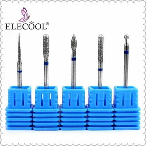 ELECOOL 5PCS Professional Nail Drill Bit Cutter Grinding Tungsten Steel Polishing Milling Pedicure Lime A Ongle Saws 5 Styles