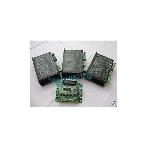 Hot Sell! Wantai 3 PCS Stepper Motor Drivers DQ542MA 18-50V 4.2A 128Micro CNC Router Foam Embroidery Mill Cut Grind Engraving
