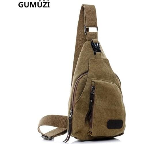 Hot Sale Bolsos Mujer Canvas Mens Chest Pack Casual Messenger Crossbody Back Pack Male Shoulder Bag Multifunction Small Bag