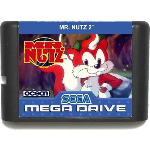 Hottest Mr Nutz 2 16 bit MD Game Card For Sega Mega Drive For Genesis