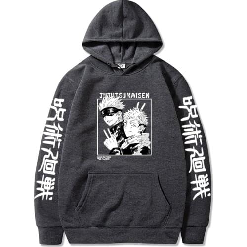 Jujutsu Kaisen Hoodie Itadori Yuji Gojo Satoru Pullover Manga Costume Hoodies Man Women Sweatshirt Harajuku Dropship Clothes