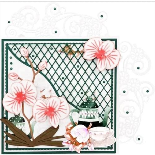 Lace background greeting card Metal Cutting Dies for DIY Scrapbooking Album Paper Cards Decorative Crafts Embossing Die Cuts