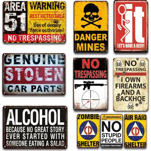 Fallout Shelter Metal Poster Tin Sign Vintage Farm Yard & Garden Decoration Signs Retro Alcohol Metal Plaque Door Sign