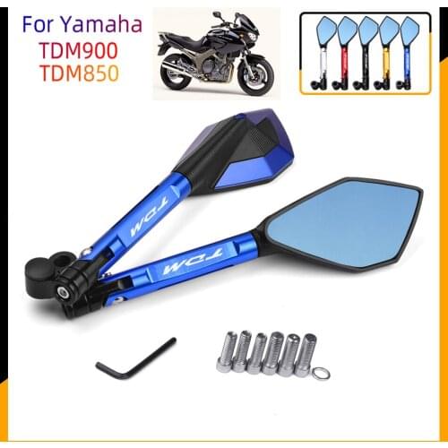 Motorcycle Rearview Mirror CNC Aluminum View Side Mirrors For YAMAHA TDM900 TDM 900 2004-2015 TMD850 TDM 850 1991-2021