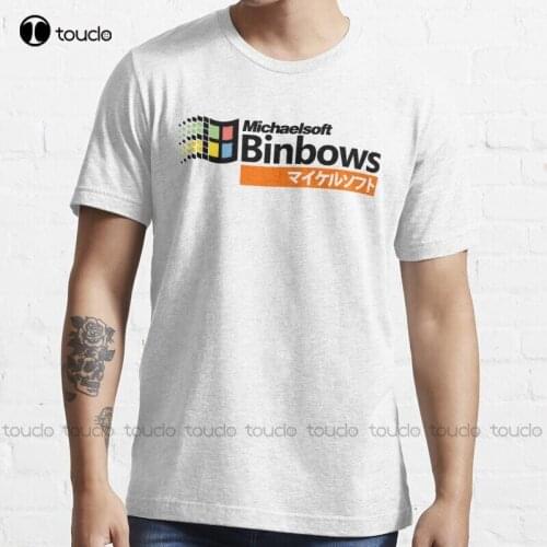 New Michaelsoft Binbows T-Shirt Cotton Men Tee Shirt