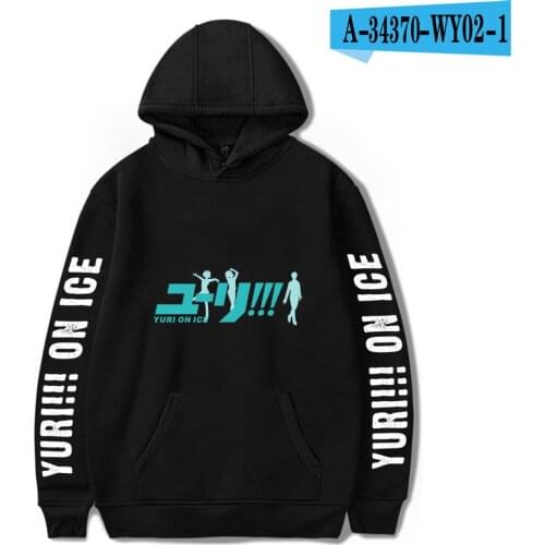 Autumn Winter Men/Women Anime YURI on ICE Hoodies Sweatshirts Fashion Anime Hoody YURI on ICE Sweatshirt Harajuku Clothes