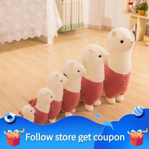 Plush Toys Pillow Fill Animal Children Rag Doll Gift Bedside Lovely Baby Stuffed Room Decor Pop It Cute Cotton Girl Alpaca