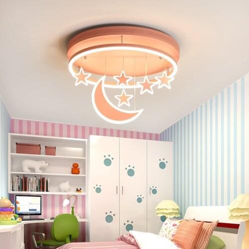 Moon Hanging Star Lights For Room Decoration Fancy Room Decor Led Cute Bedroom Lights For Girl Boy Room Lighting Kids Room Light