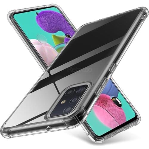 Shockproof Silicone Phone Case For Samsung Galaxy A51 A71 A31 A21S A11 A50 A70 A30 Case Covers Transparent Protection Back Cover