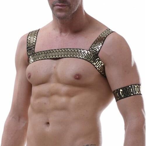 Mens Nylon Camouflage Rivet Chest Body Harness Belt Straps Club Wear Costume Harness Lingerie Sexy Night Club Man Performance