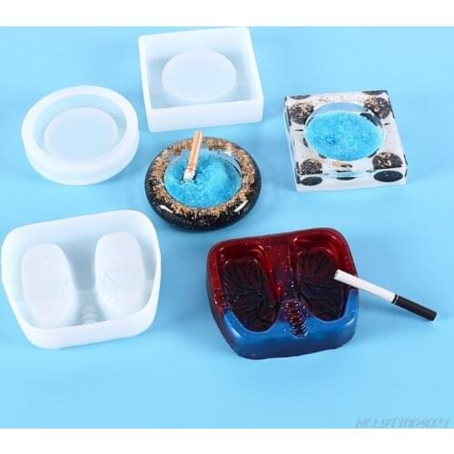 Crystal Epoxy Resin Mold Ashtray Silicone Mould DIY Crafts Home Decorations Casting Tools M12 21 Wholesales
