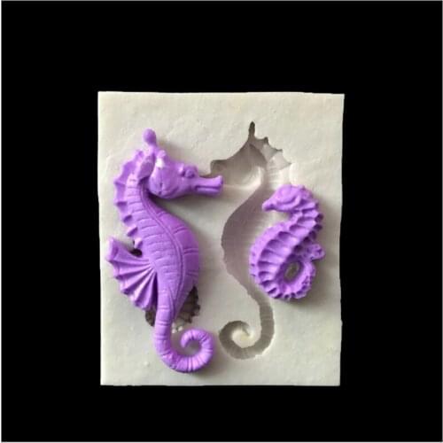 Sea Horse silicone mold fondant mold cake decorating tools chocolate gumpaste mold
