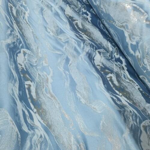 2021 New Gold Thread Jacquard Curtain American Modern Finished Product Customization Curtains for Living Dining Room Bedroom