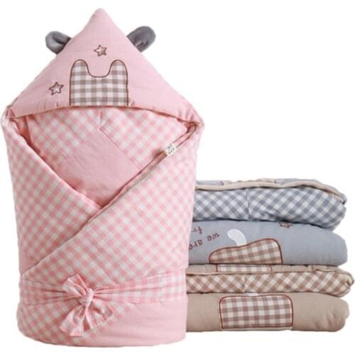 100x100cm Baby Swaddle Baby Blanket Cotton Thick Warm Envelope For Newborns Infant Wrap Baby Bedding Sleeping