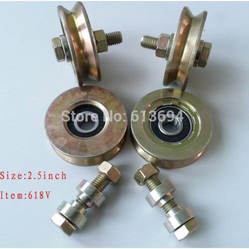 2.5 inch sliding roller groove V with 6201RS Bearing (diameter 58mm,thickness 17mm)