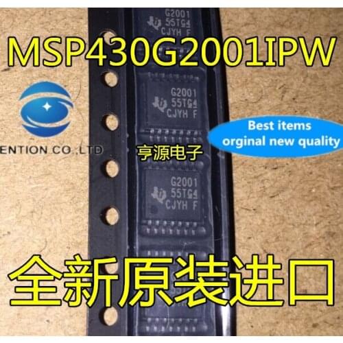 20 PCS 100% new and orginal real photo MSP430G2001 MSP430G2001IPW14R silk-screen G2001 micro controller