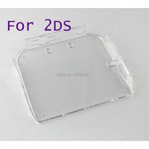 6pcs For 2DS Transparent Plastic Crystal Gamepad Case Clear Skin Cover Protective Shell For Nintendo 2DS Film