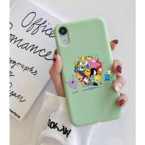Adventure time Phone Case for iPhone 11 Pro Max XR XS X Soft Candy Cover for iPhone 6 6S 7 8 Plus Cases