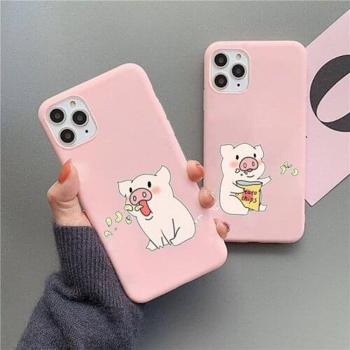 Always And Forever Best Friends Cartoon BFF Phone Case Candy Color Pink for iPhone 11 pro XS MAX 8 7 6 6S Plus X 5S SE 2020 XR