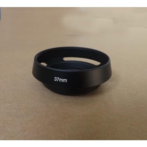 37 39 40.5 43 46 49 52 55mm Black Vented Curved Metal camera lens Hood