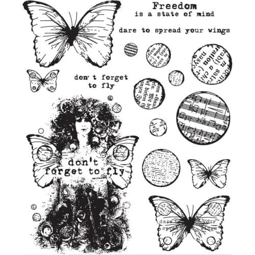 Flower girl Transparent Silicone Stamp Seal for DIY scrapbooking photo album Decorative clear stamps A583