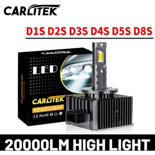 CARLITEK D4S D1S D2S D3S Led Lights For Auto 6000K D4R D1R D2R Car Lamps Tuning D3R D5S D8S Light Bulbs On Cars Universal Turbo