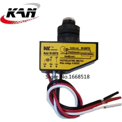 1PC DC 12V 24V 36V 48V Dusk To Dawn Remote Photocell Automatic Auto ON/OFF Street Light Control Sensor Switch