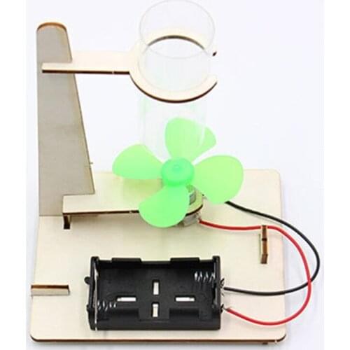 Wooden Electric Suspension Flying Ball Assembled Model DIY Kids Assembling Toy Science Experiment Kit Children Educational Gift