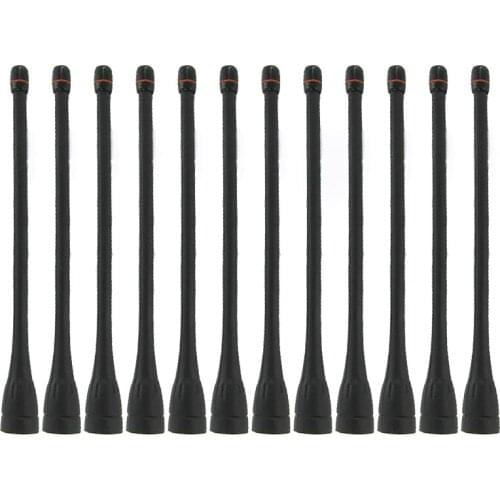 FA-SC57U 6.2inch 400-470MHZ UHF Whip Antenna 12Pcs for ICOM IC-F26 IC-F43 IC-F80