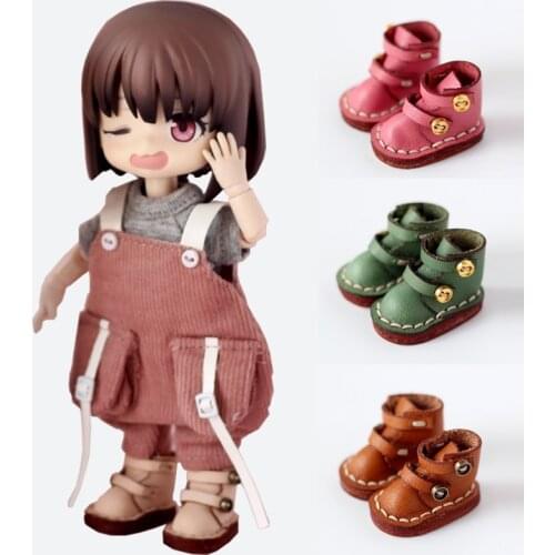 OB11 doll shoes molly leather shoes fashion boots 1/12 BJD shoes GSC, YMY, body9 doll shoes doll accessories toy shoes
