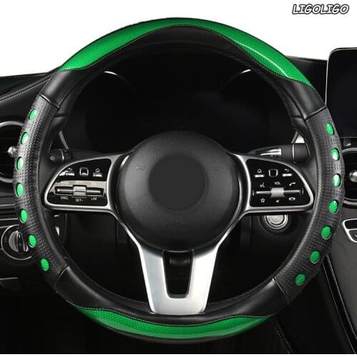 LIGOLIGO Microfiber Leather Car Steering Wheel Cover For Opel Astra J G Insignia Zafira a b Corsa d Mokka Vivaro Meriva