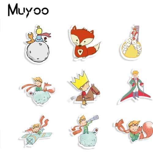 2019 New The Little Prince And Fox Acrylic Brooch Funny Brooch Pin Bag Clothing Accessories Art Epoxy Brooches
