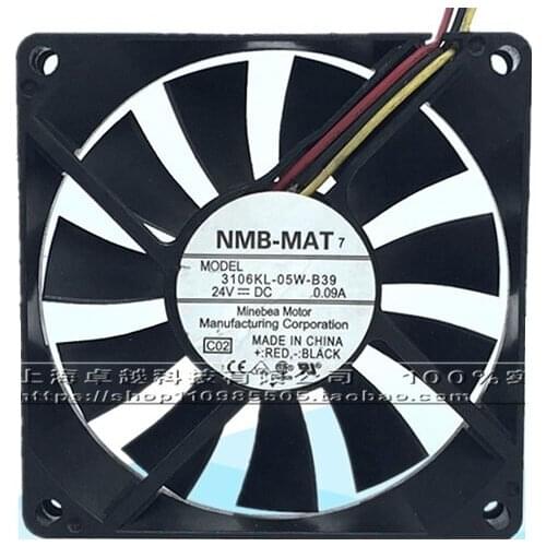 New original 3106KL-05W-B39 8015 8CM / cm 24V 0.09A variable frequency silent fan