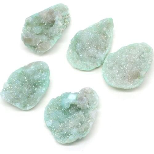 Natural Stone Pendant Irregular Crystalline Germ Charms For DIY Necklace Handiwork Sewing Craft Jewelry Accessory Making