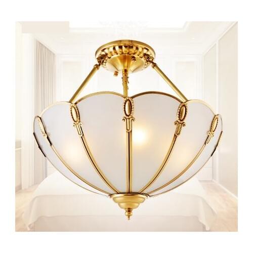 Tiffany vintage Pendant Lighting Study light retro Lamp European Luxury Copper Ceiling Lamp Bedroom pendant Lamps led Luminaria