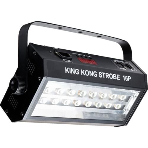 High Power Disco DJ KING KONG 400W LED Strobe Light 2X8P 16pcs 20W White LED Colorful Power Strobe Flash Light