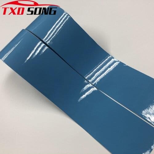 10cm Width Glossy light blue Vinyl Car Wrap Foil Roll Self Adhesive Sticker Decal For Car Motorobike Wrapping Covering