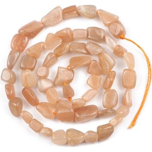 YHBZRET Natural Irregular Sun Stones Gravel Loose beads for Jewelry bracelets necklace making DIY accessories 4~8mm Strand 15