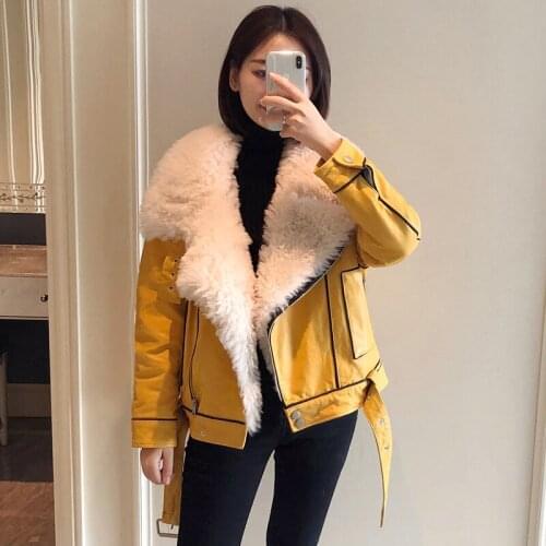 Natural Real Fur Korean Wool Jacket for Womens Clothing Duck Down Winter Coat Women Abrigo Mujer T-G2245 YY898