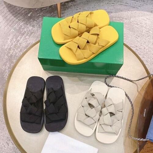 Shoes for Women 2021 Braided Straps Platform Shoes Shallow Ladies Sandals Women Summer Slipper Outdoor Sandalias De Las Mujeres